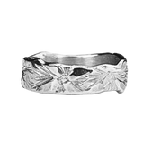 Silver - WESTERN FLORAL Band Ring