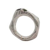 WILDER Ring 0126 Sterling Silver + Sapphires (One Cracked) Size 7