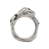 ANIMAL Big Cat Statement Ring No.032630 - Sterling Silver + Sapphires