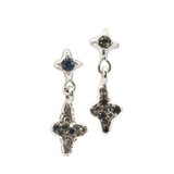 ARISTA Star Earrings - Sterling Silver + Sapphires