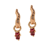 BIRGITTE Hoop Charm Single - California Tourmaline + Gold