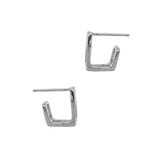 BOX Frame Hoop Earrings - Sterling Silver