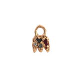 Crown Hoop Charm Single - Gold