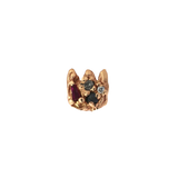 Crown Stud Earring Single - Gold