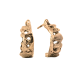 DORTE Crown Hoop Earrings - 14K Gold