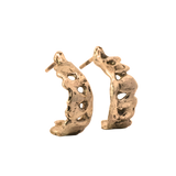 DORTE Crown Hoop Earrings - 14K Gold