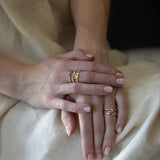 Gold - EINAR Stacking Ring + SP Diamonds