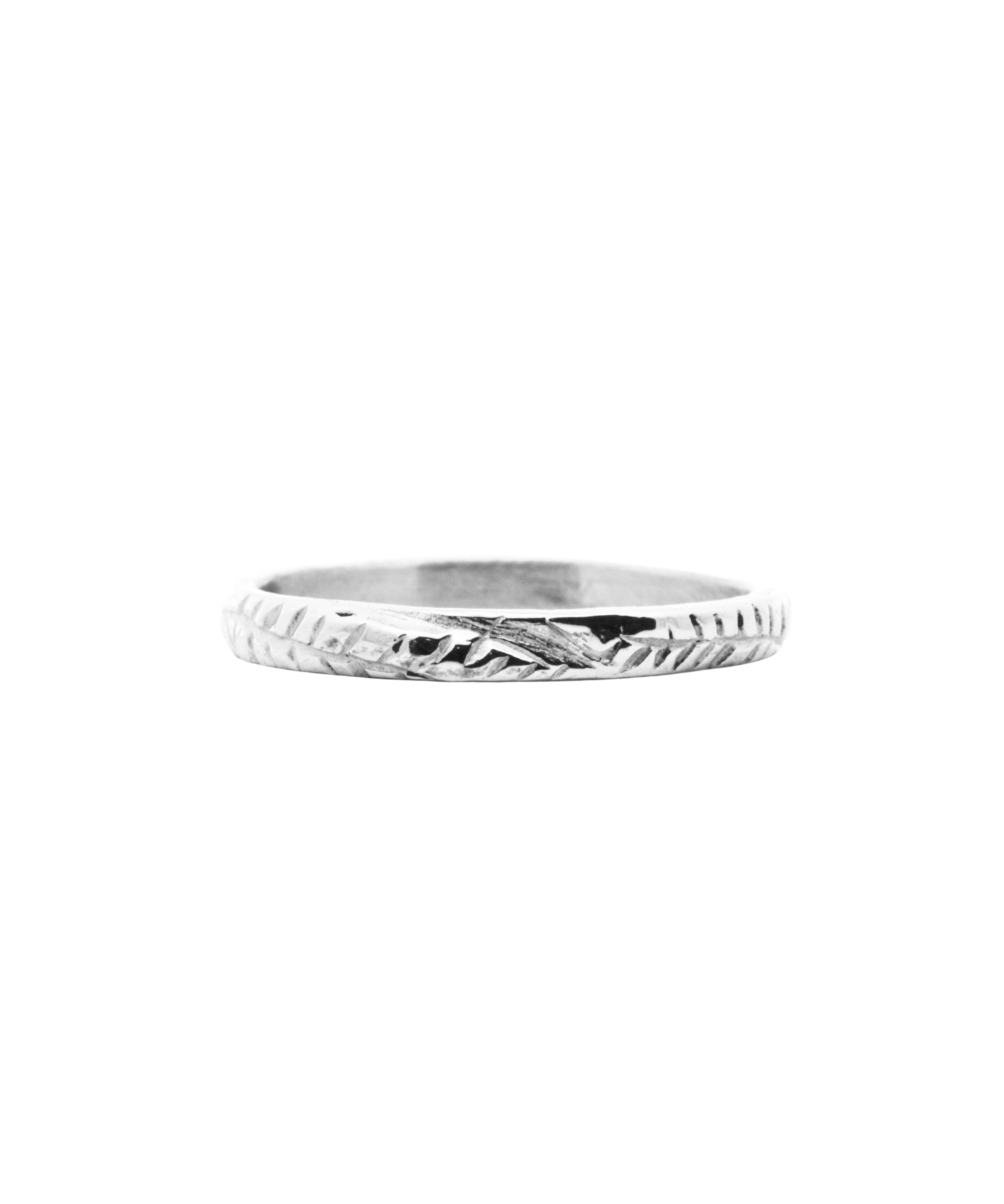 FERN Stacker Ring in recycled sterling silver, lost wax cast