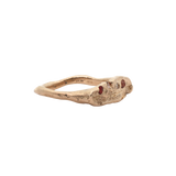 FRIKA Sand Cast Ring No. 062602- 14K Gold + Sapphires