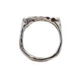FRIKA Sand Cast Ring No. 052602- Sterling Silver + Sapphires