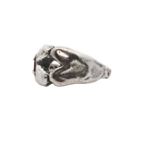 HEART Ring - Sterling Silver + Ruby