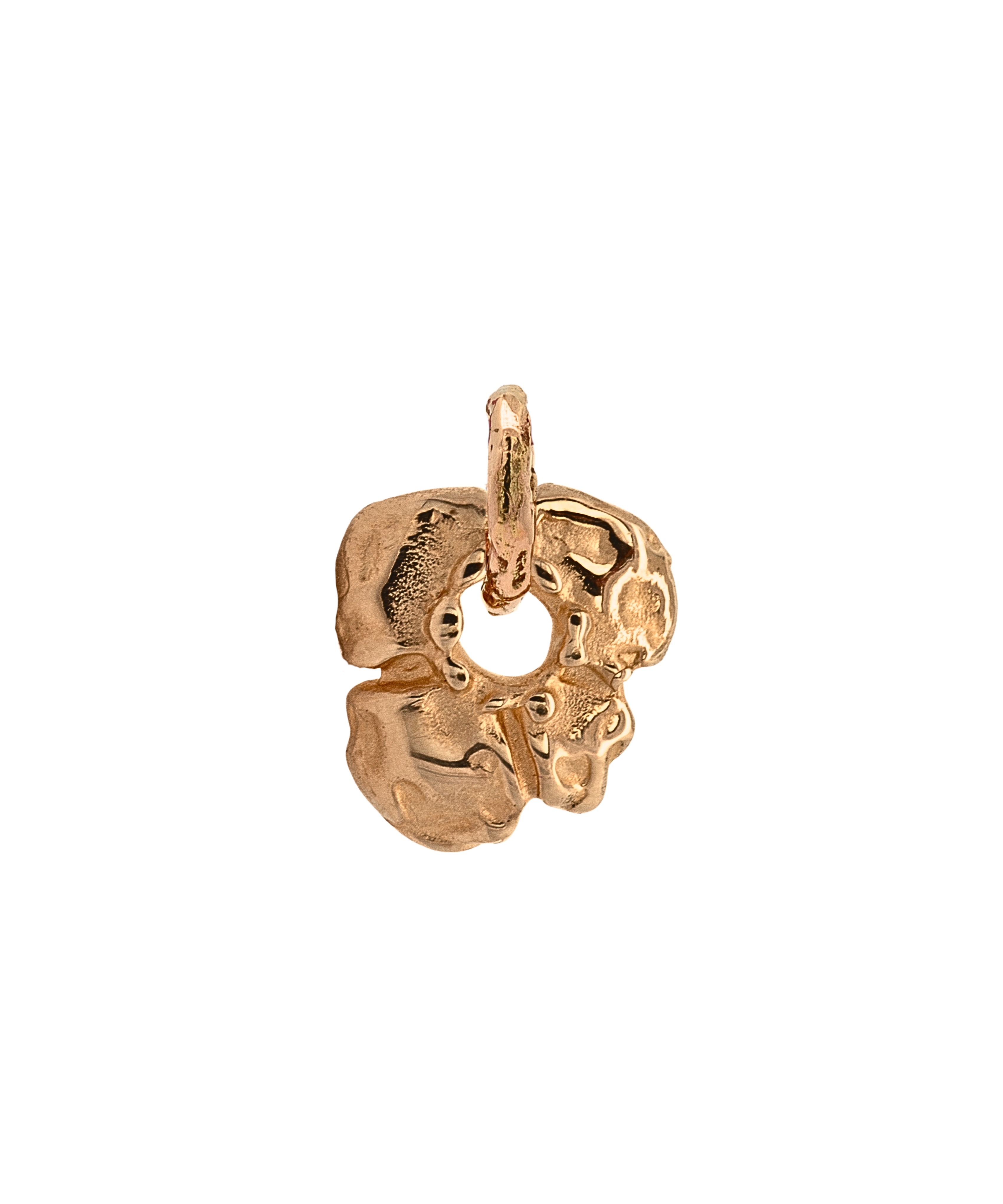 HIBI Flower Charm in 14K Fairmined gold, lost wax cast