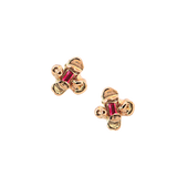 IDUN Stud Earring - Gold + Ruby