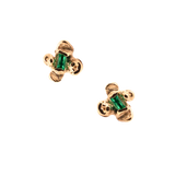 Gold - IDUN Stud Earring - Emerald