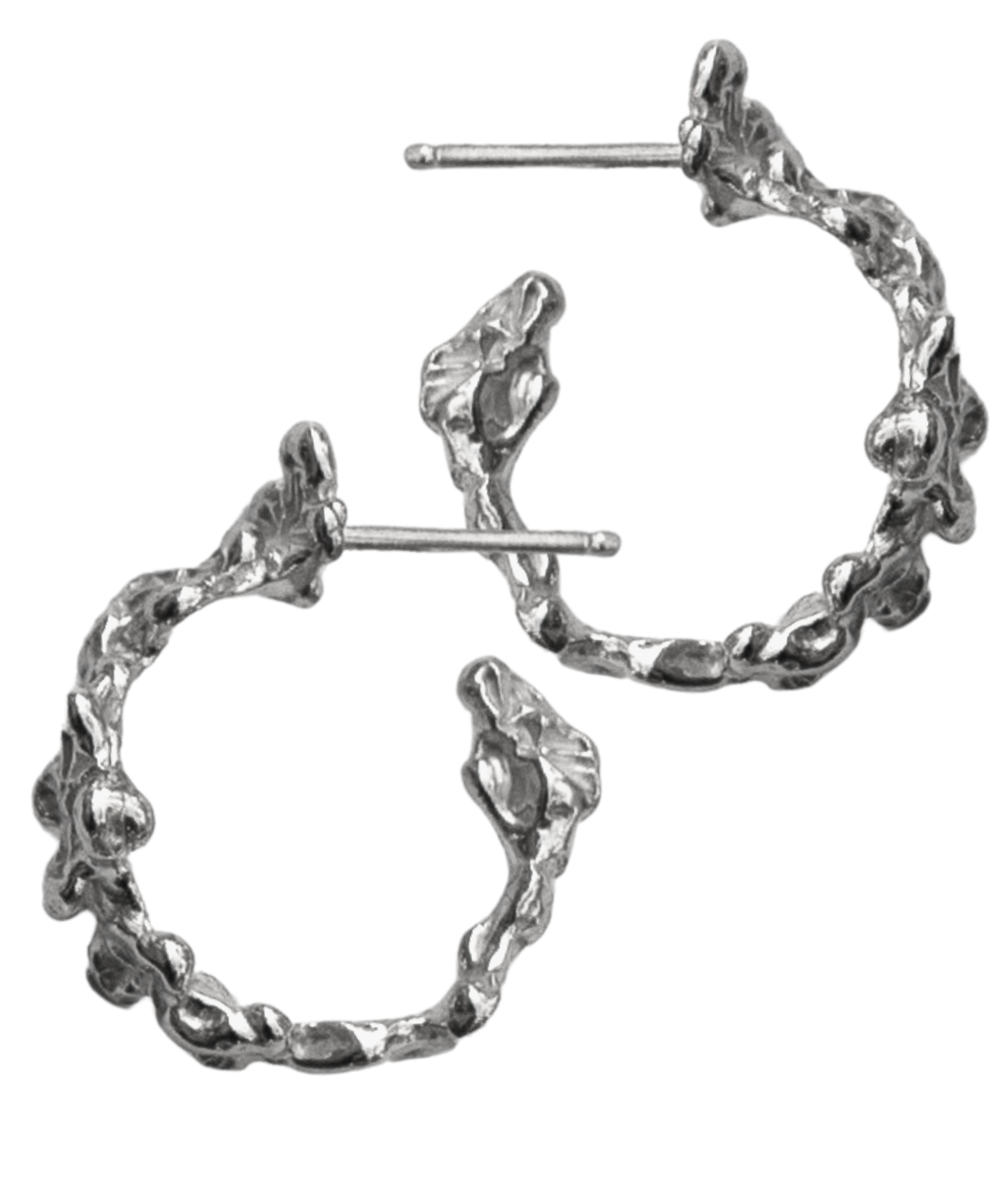 IDUN Hoops in recycled sterling silver, lost wax cast