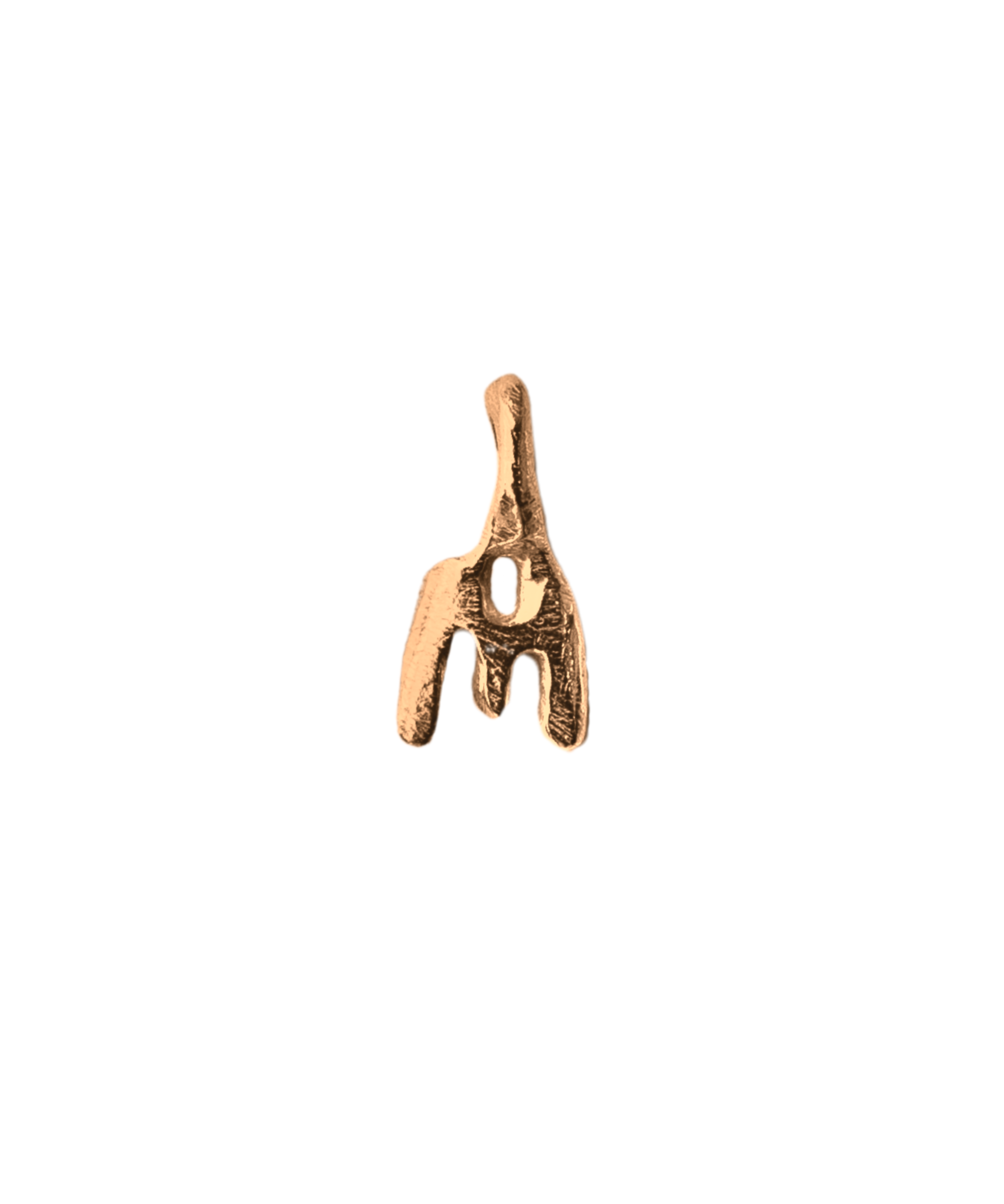 LETTER Charm in 14K Fairmined gold, lost wax cast