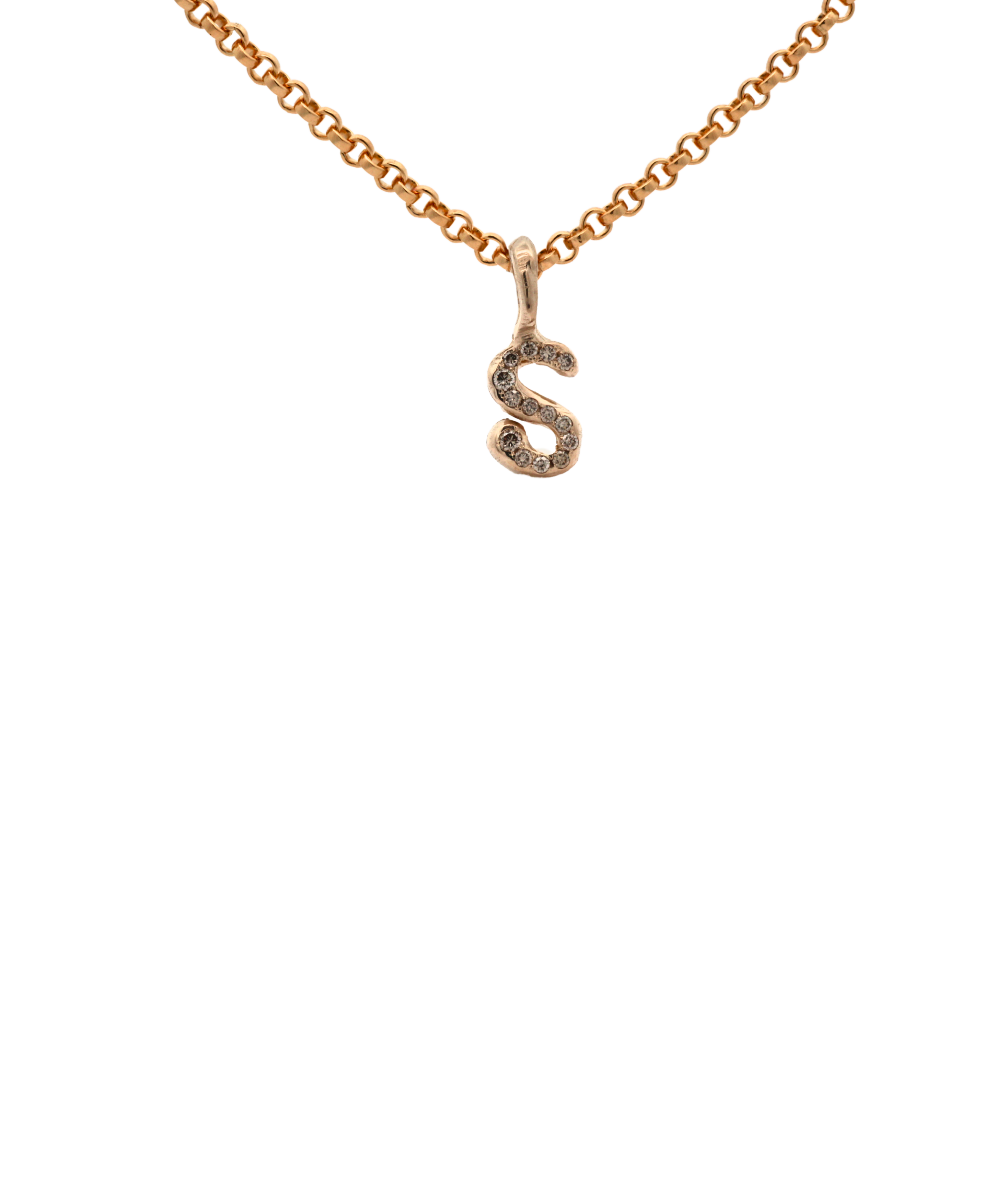 LETTER Charm alternate angle, 14K Fairmined gold
