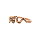 OOAK LITTLE SNAKE Ring  - 14K Gold + Pavé