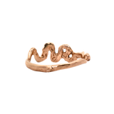 OOAK LITTLE SNAKE Ring  - 14K Gold + Pavé