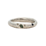 MADRONE Sand Cast Ring No. 042615 - Sterling Silver + Sapphires