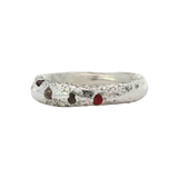 MADRONE Sand Cast Ring No. 032604 - Sterling Silver + Sapphires