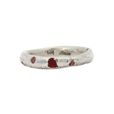 MADRONE HEAVY Sand Cast Ring No. 032603 - Sterling Silver + Sapphires