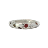 MADRONE Sand Cast Ring No. 032604 - Sterling Silver + Sapphires