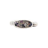 OOAK MAEVA Signet Ring No.94 - Sterling Silver + Rainbow Pavé