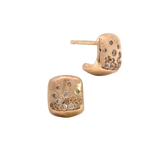 BOX Earrings - 14K Gold + Pavé