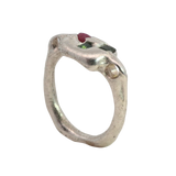 SEB Pinky Ring - Sterling Silver, Ruby Sapphires  No. 012608
