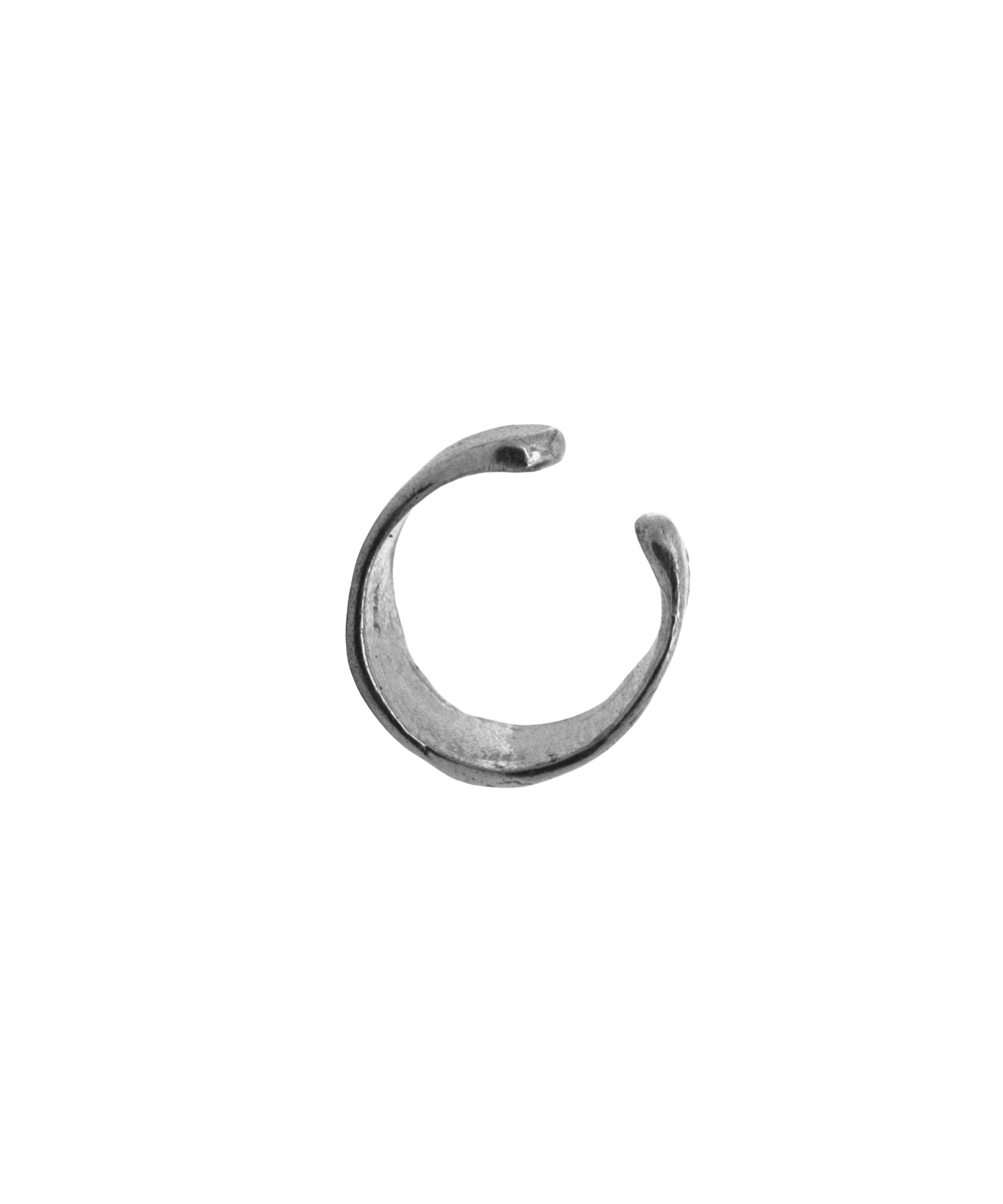 SIGR Ear Cuff alternate angle, recycled sterling silver