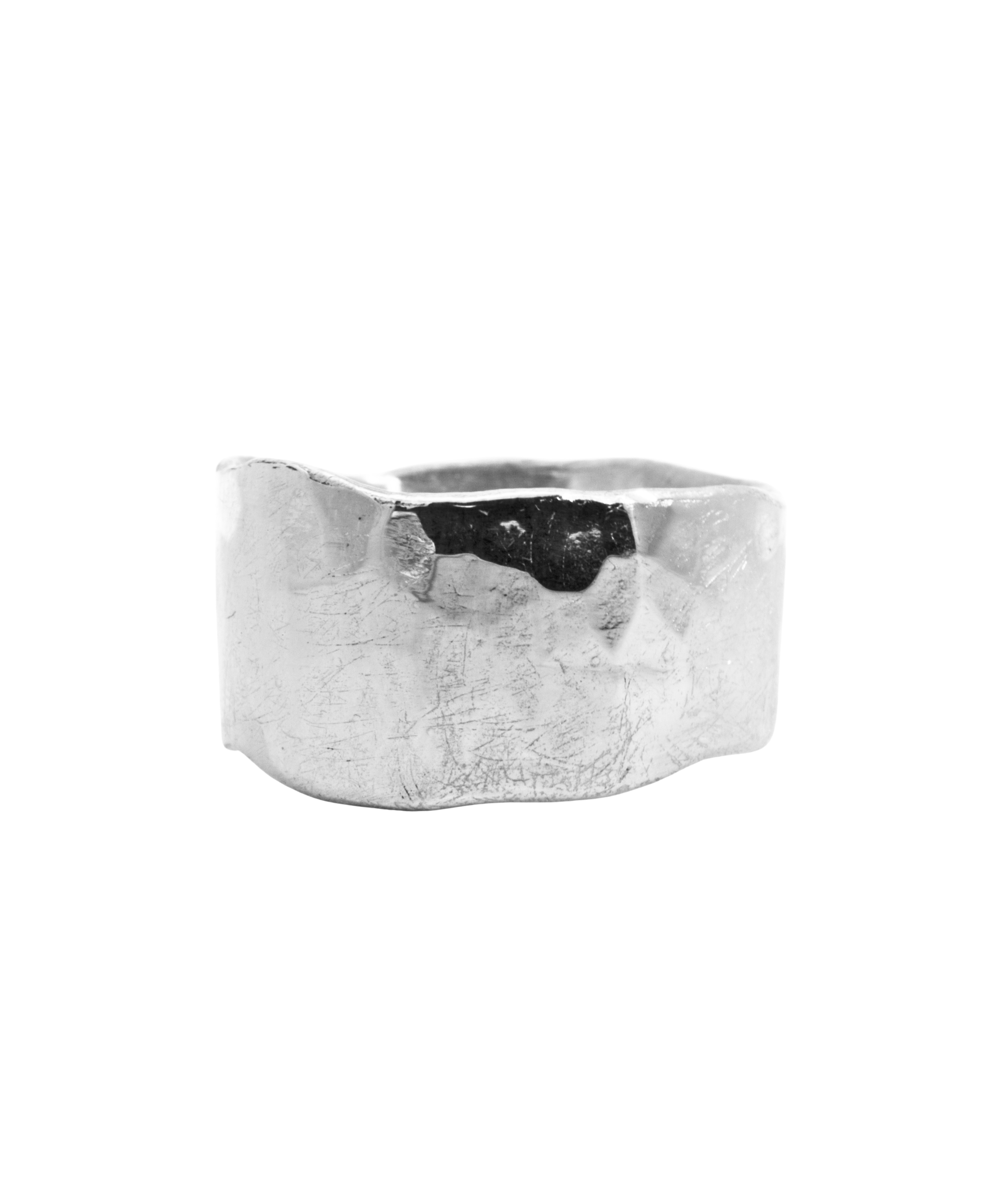 SIGR WATER Wide Band Ring, lost wax cast, available in gold and silver
