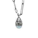 SPERO Pendant / Necklace -Aquamarine + Sterling Silver