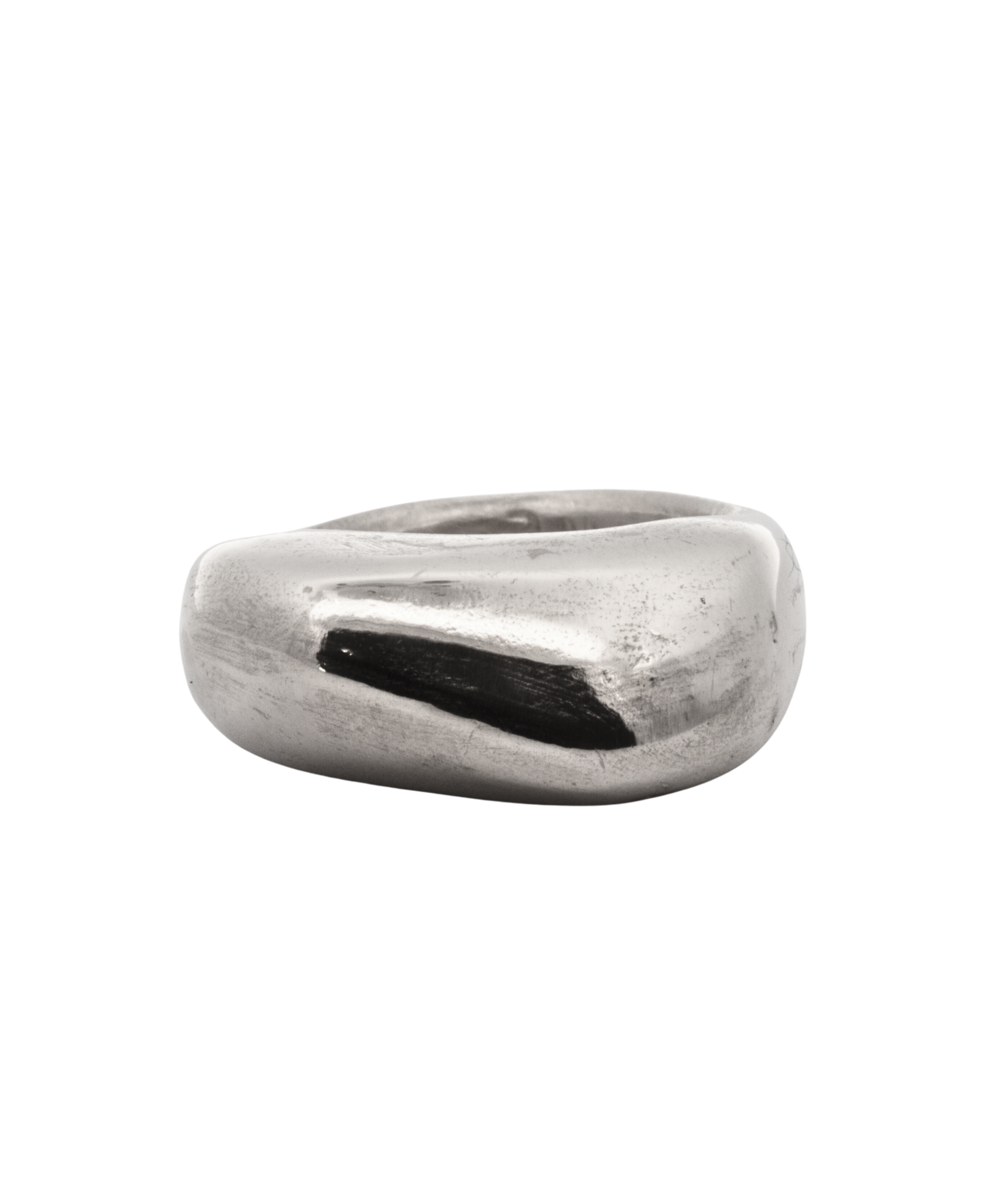 GLENR Square Dome Ring in recycled sterling silver, lost wax cast