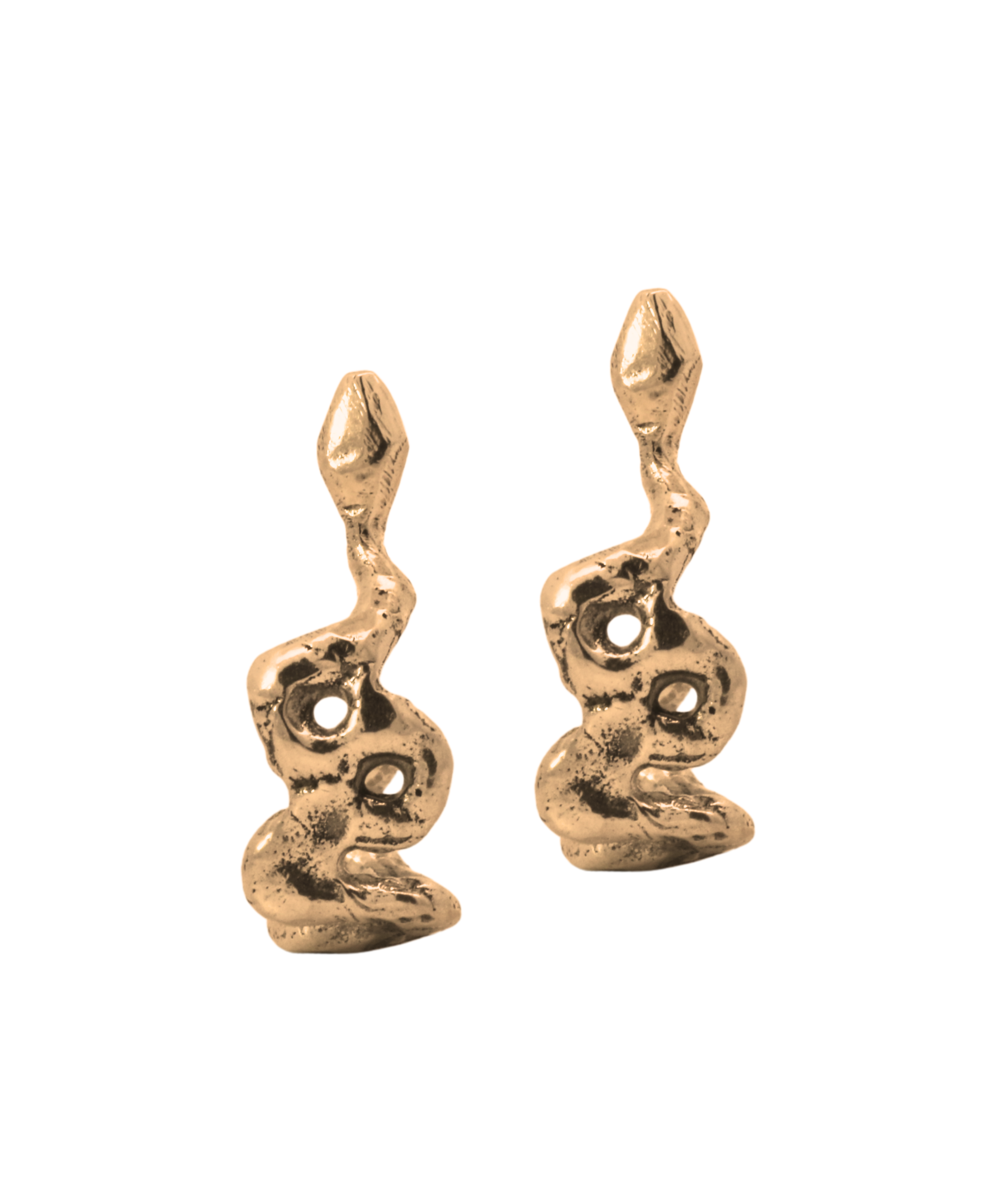 SNAKE Hoop Earrings in 14K Fairmined gold, lost wax cast