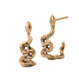 SNAKE Hoop Earrings - 14K Gold