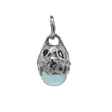 SPERO Pendant  - Silver + Aquamarine