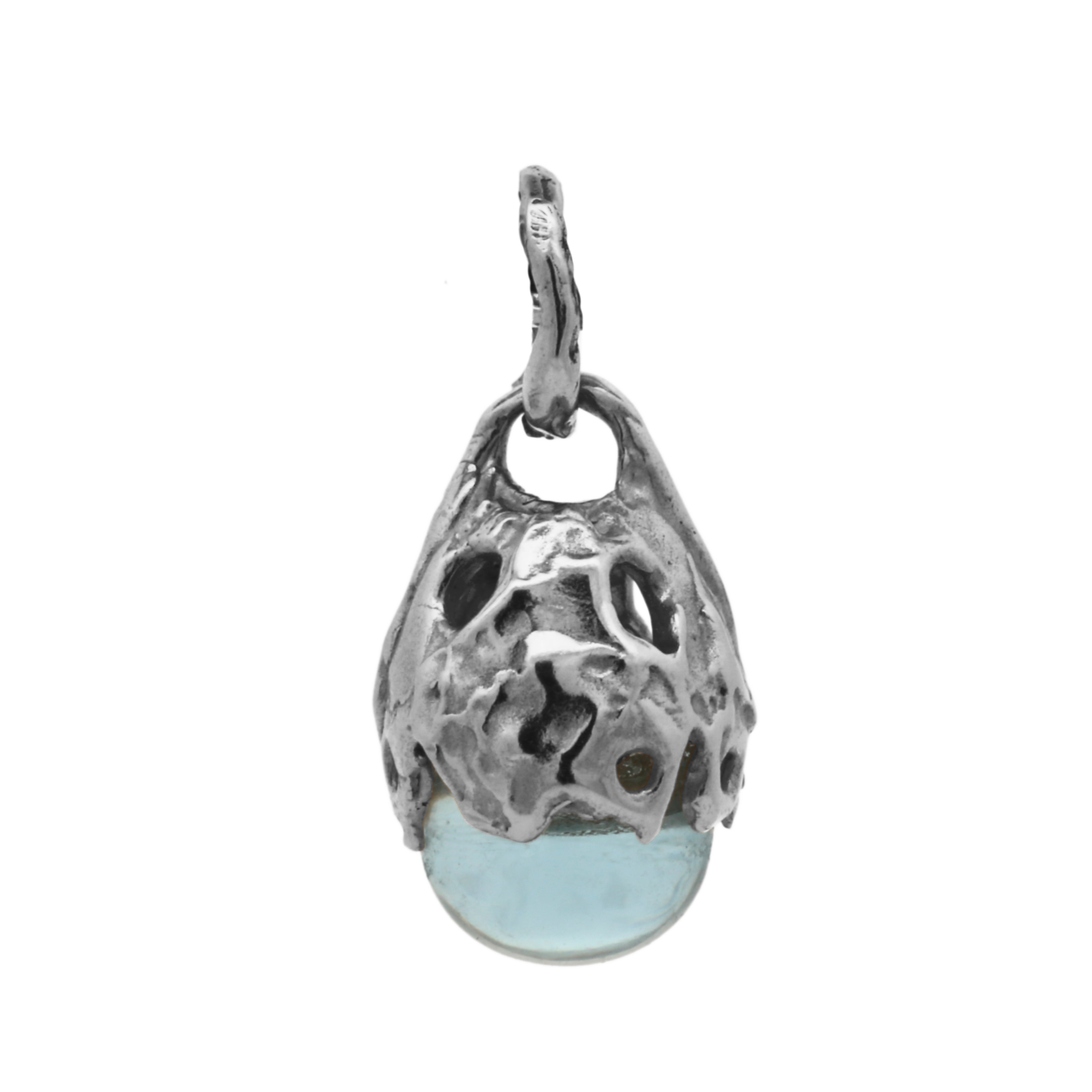 SPERO Pendant / Necklace -Aquamarine + Sterling Silver