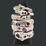 PETALUMA Ring No.042604 - Sterling Silver + Sapphires