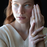 Gold - EINAR Stacking Ring + SP Diamonds