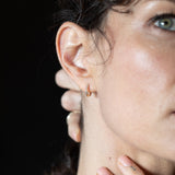 TILDA MINI Diamond Huggie Hoop Earrings